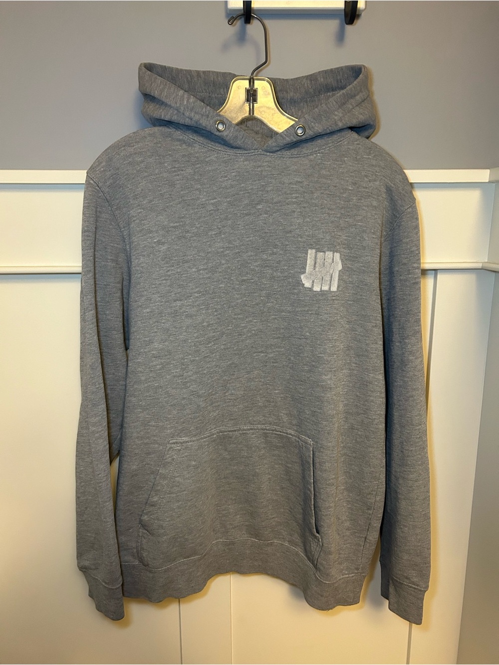 Vintage Undefeated classic velvet 5 logo pullover hoodie